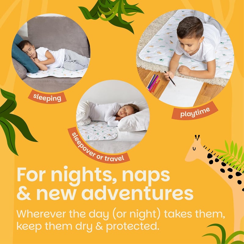 Lynmark ® Potty Training Mattress Protector Pee Pads for Kids - Waterproof Toddler Bed Wetting Mat for Toilet Training - Non-Slip Washable Bedwetting Topper Absorbs Up to 2000ml - 35" x 33", Explorer - Image 3